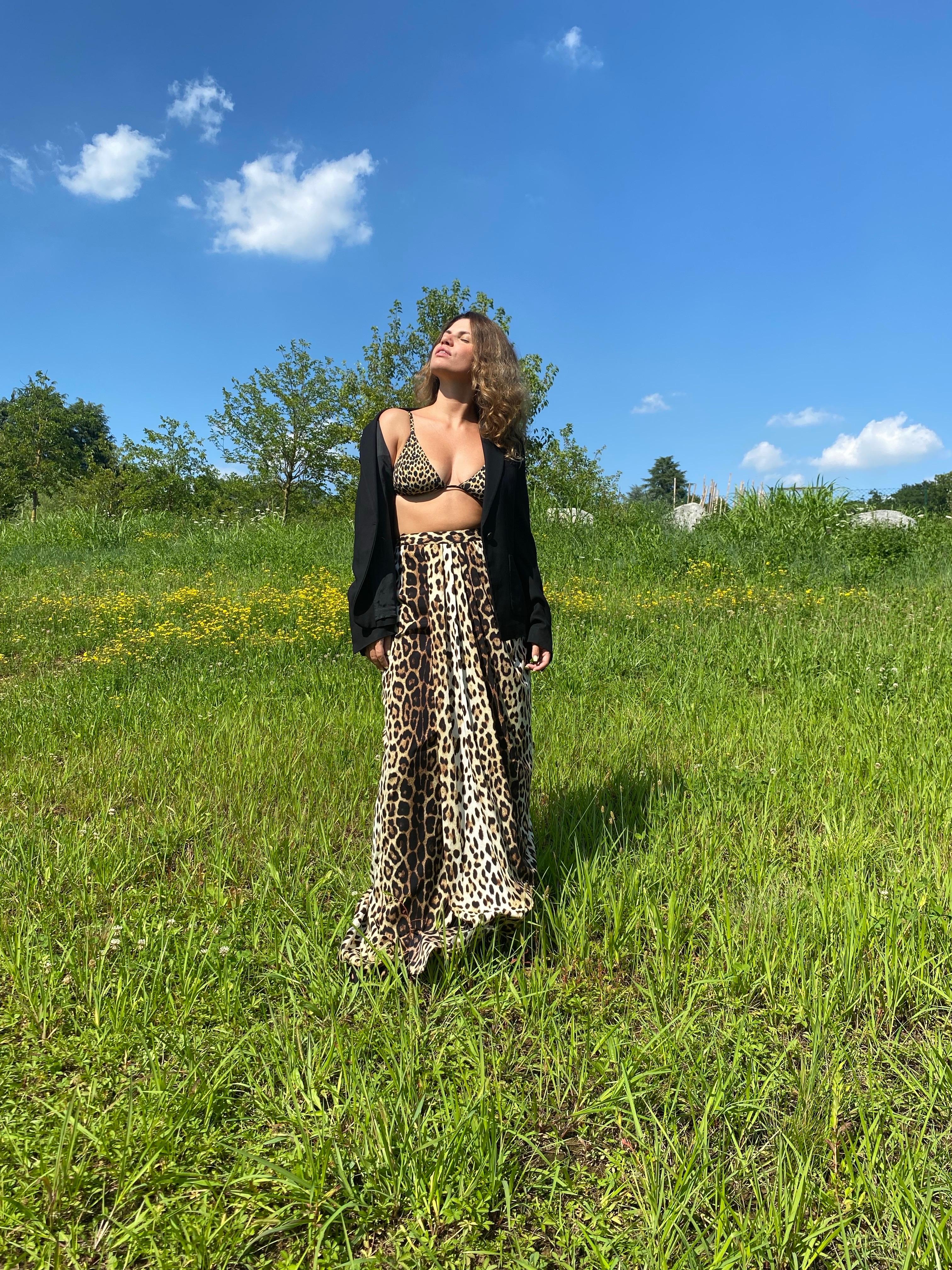 Gonna Moschino Cheap and Chic con stampa leopardo in vendita 11