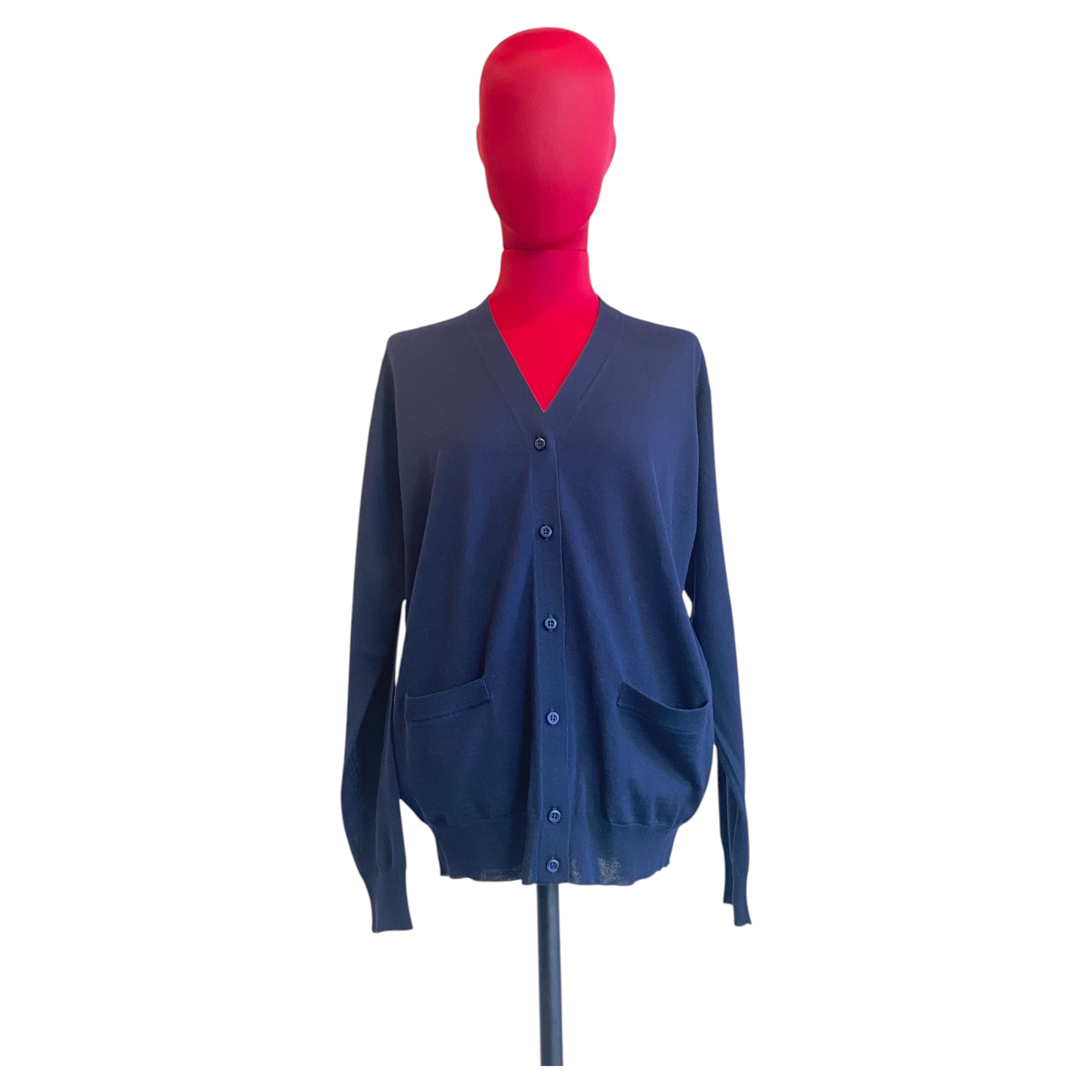 Cardigan Prada bleu en vente