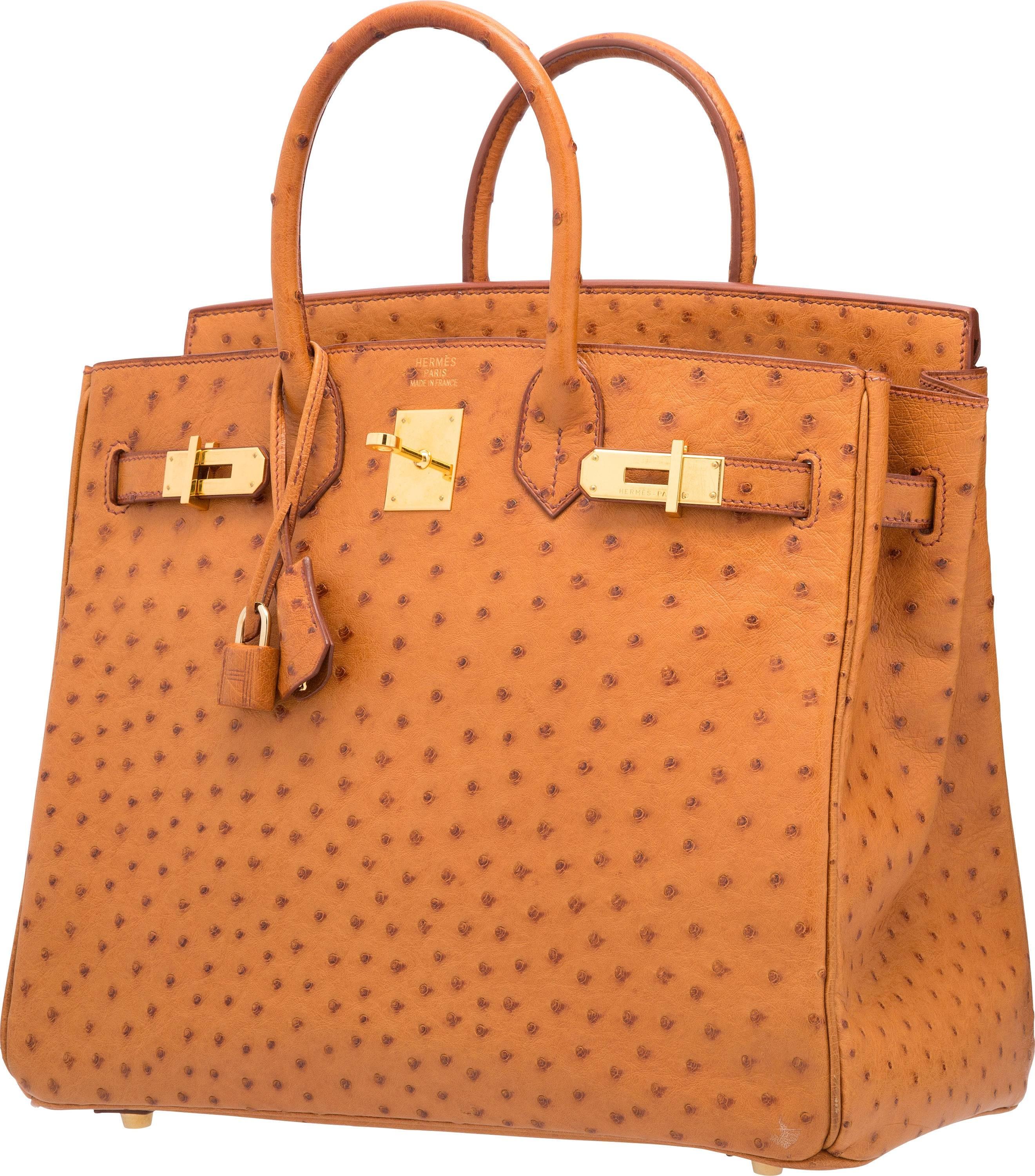 The original design for the now iconic Birkin bag, the Haute a Courroies, or HAC, is an incredible piece for collectors. Beautifully crafted, this HAC Birkin is the perfect statement of the luxury lifestyle. This bag is done in Cognac Ostrich,