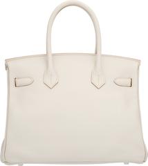 Hermes 30cm Gris Perle Swift Leather Birkin Bag with Palladium Hardware