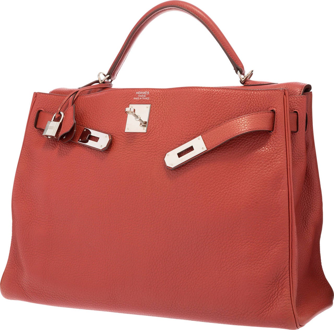 A rare coloration that is the perfect shade of red for any number of looks, Rouge Venetian is a creamy red that functions as both a neutral and a bright accent. This bag is done in Clemence Leather as well, making it an easy bag to dress up or wear