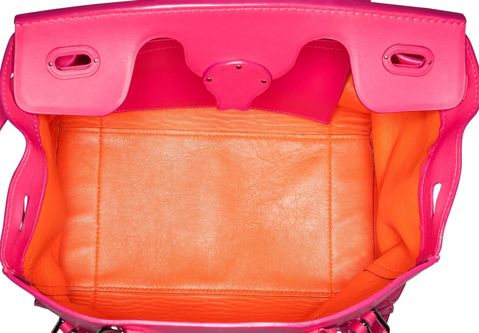 Men's Ralph Lauren Pink & Orange Leather Ricky Bag