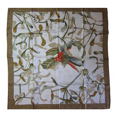 Écharpe Hermès Neige d'Antan (détail) Soie Jacquard