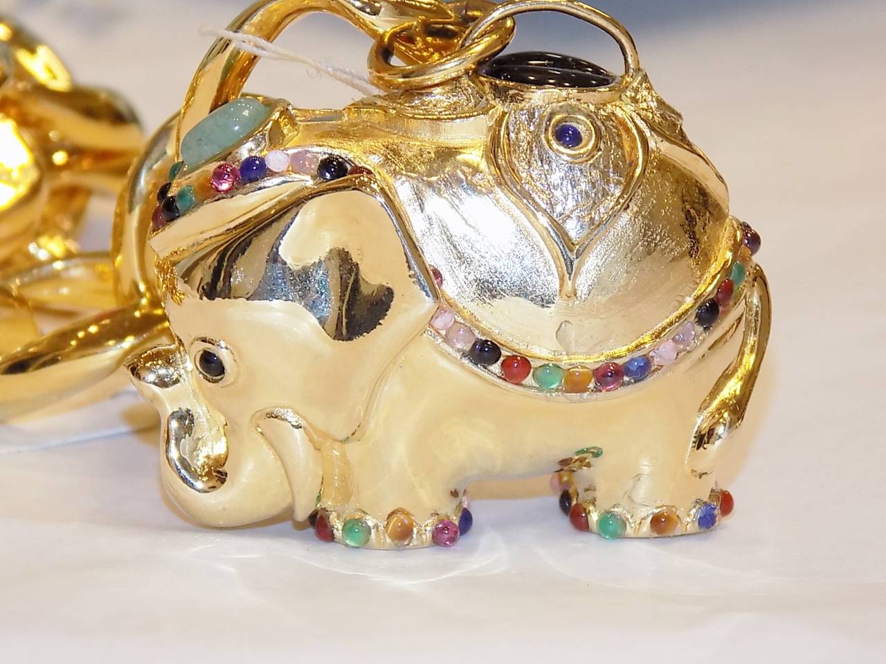 Judit Leiber one of a kind Belt with Jeweled Elephants For Sale 1