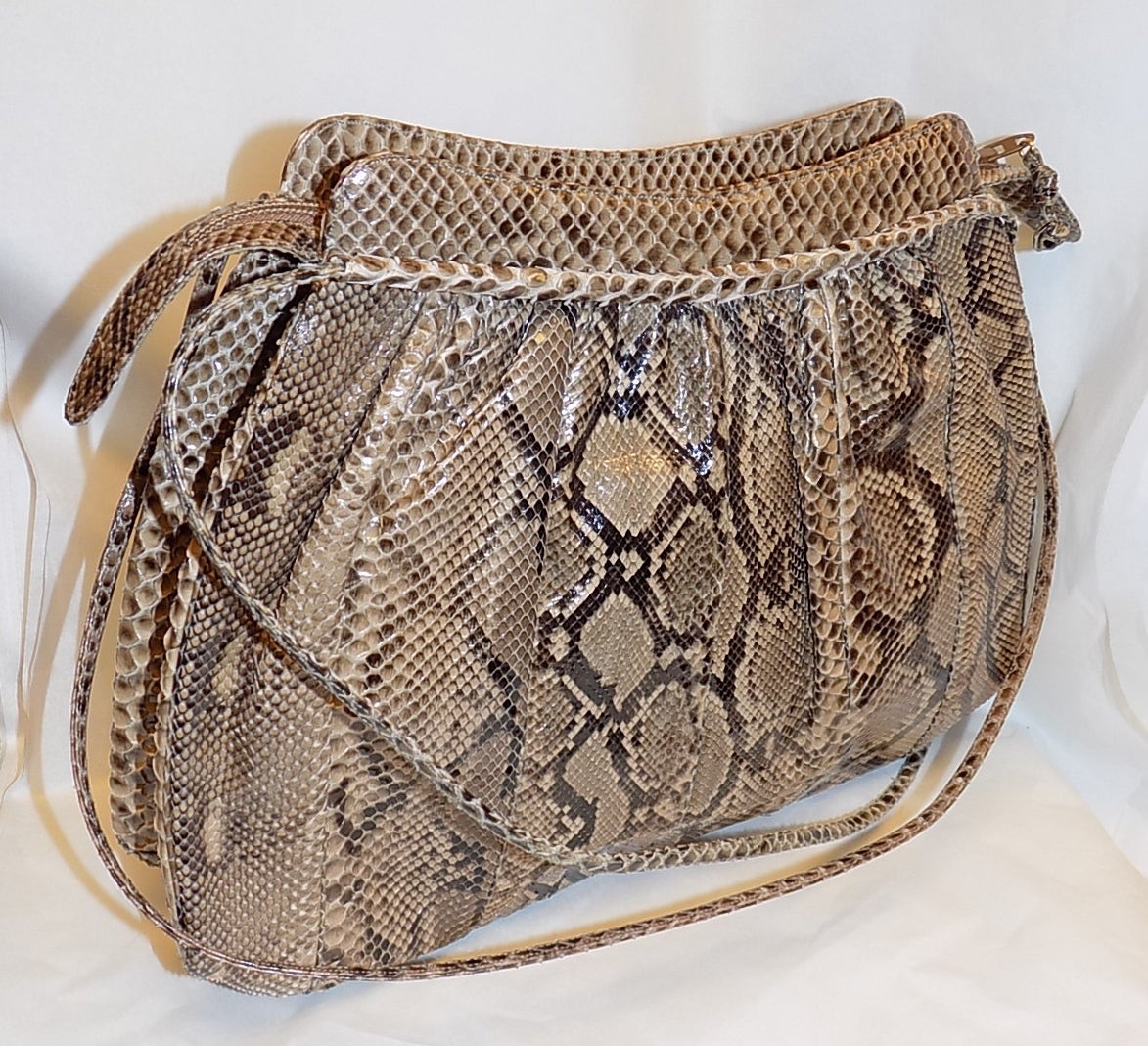 Women's Judith Leiber large  snake / exotic skin  cluth bag