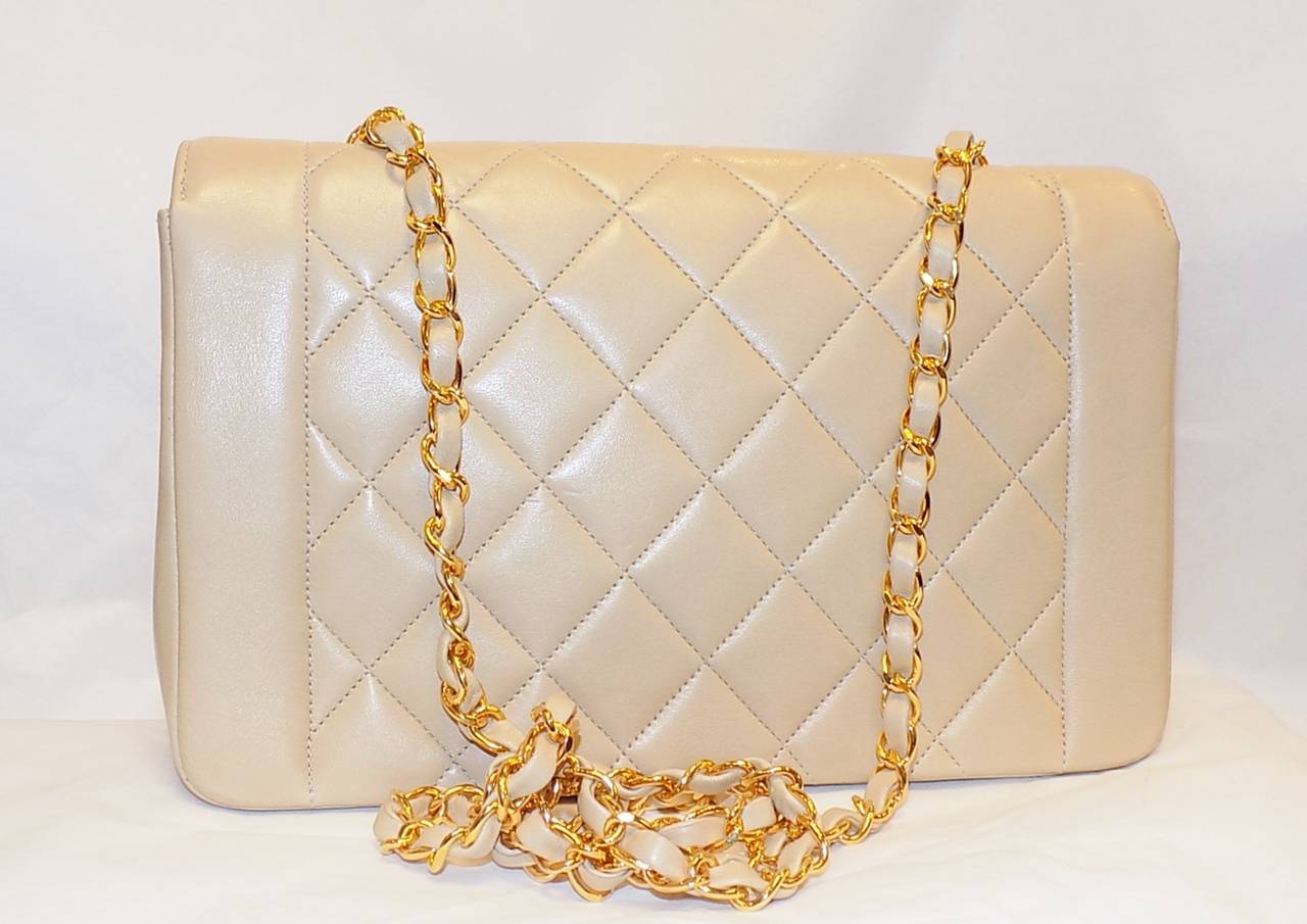 Chanel Classic Handbag Cream Paul Smith