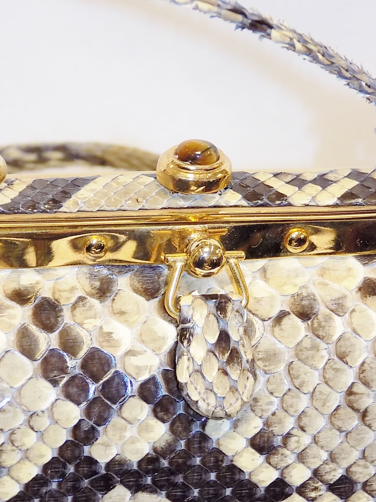 Women's Judith Leiber cutest Cross Body vintage python snake box bag