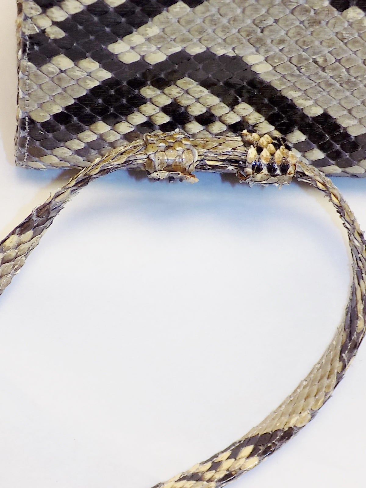 Judith Leiber cutest Cross Body vintage python snake box bag 2