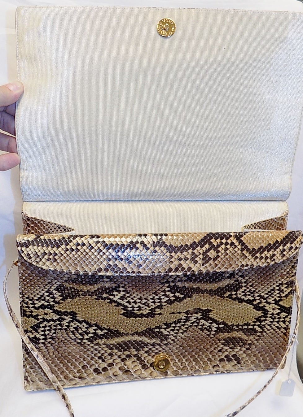 Ludith Leiber Spectacular Large Python Clutch / Bag 1