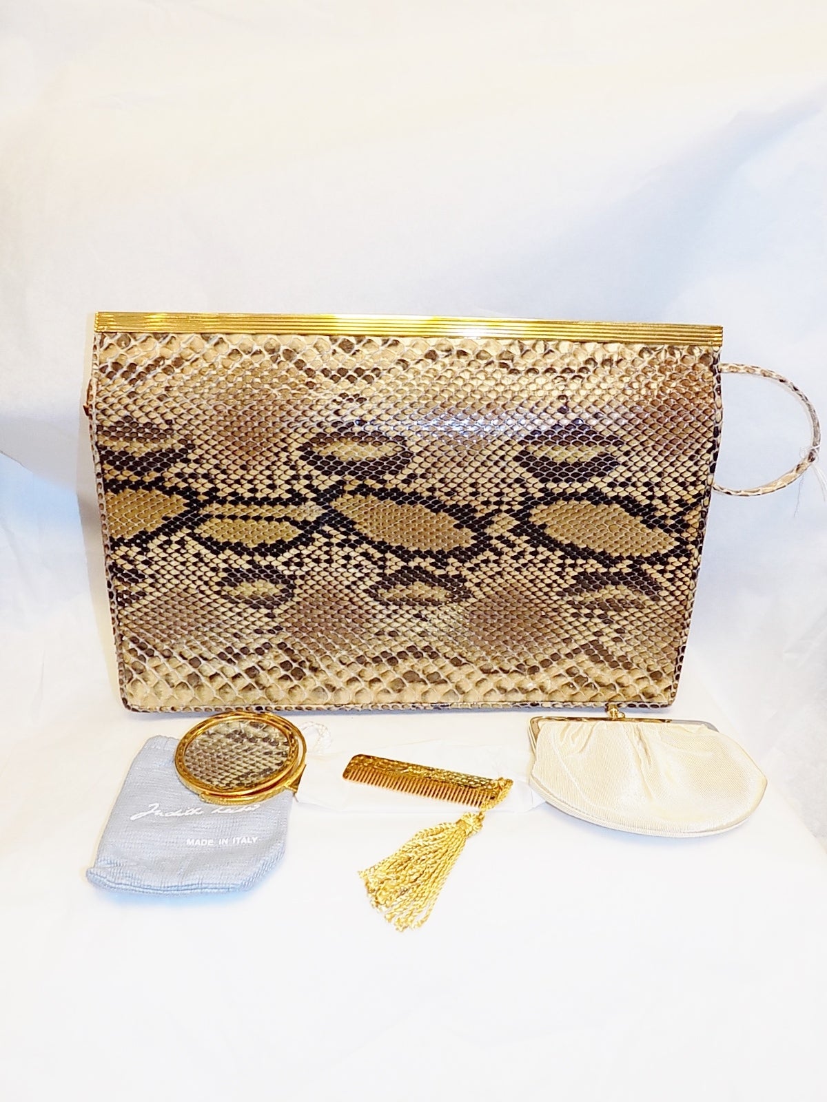 Ludith Leiber Spectacular Large Python Clutch / Bag 5