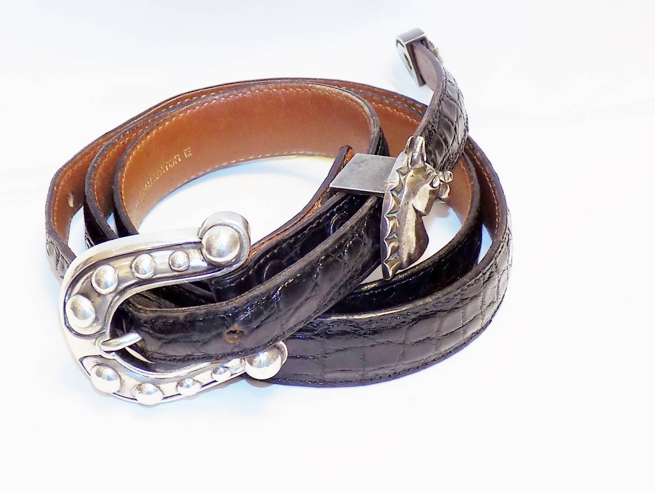 Kieselstein Cord Sterling Silver  Horse Belt Buckle - Equestrian 4