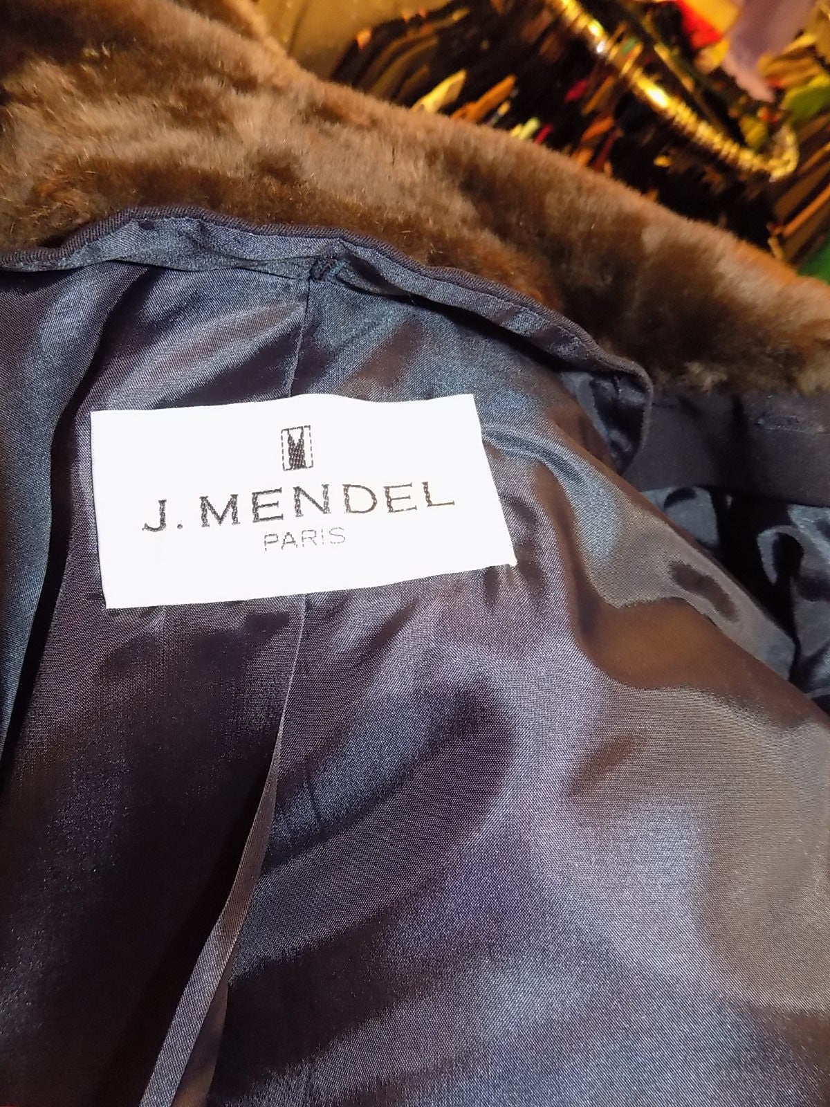 J Mendel Navy trench coat with Luxurios sheared mink lining SPECTACULAR ...