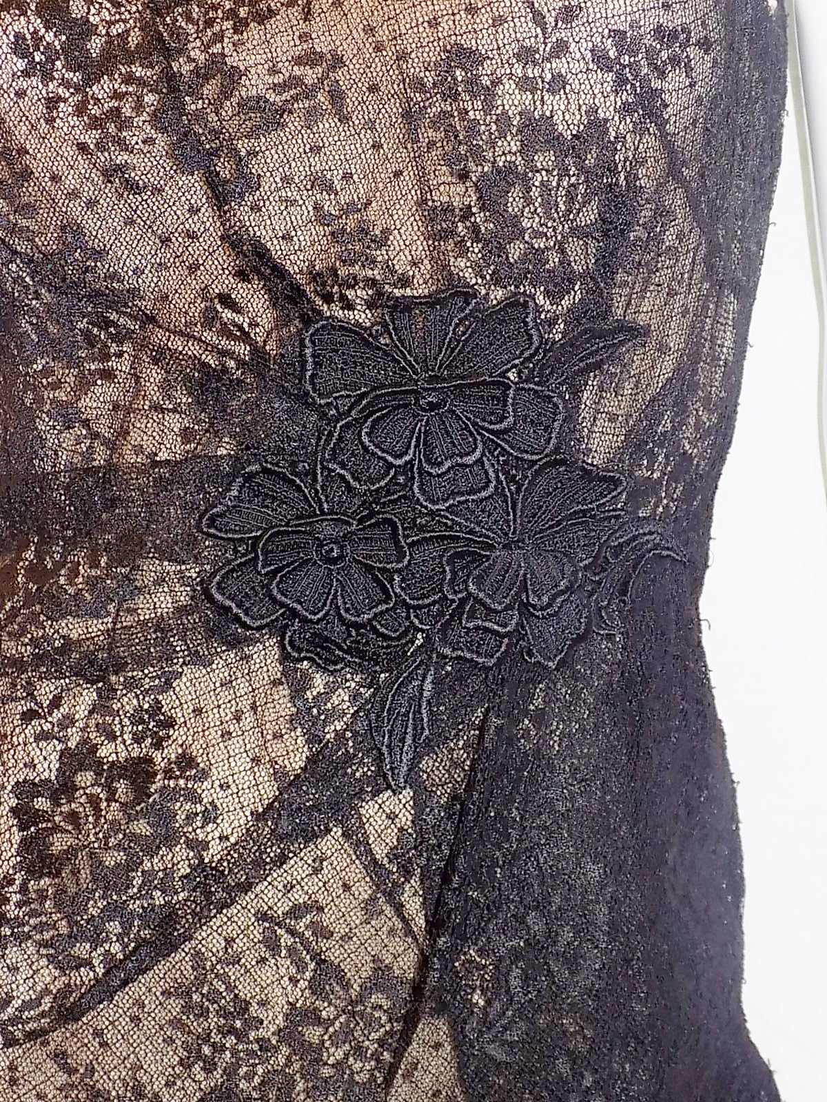 Valentino Black  Cocktail Lace Dress In Excellent Condition In New York, NY
