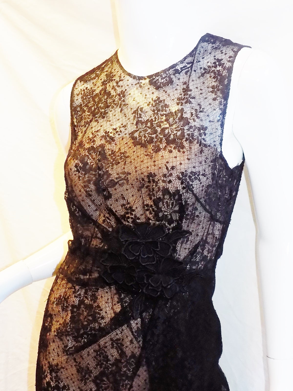 Women's Valentino Black  Cocktail Lace Dress