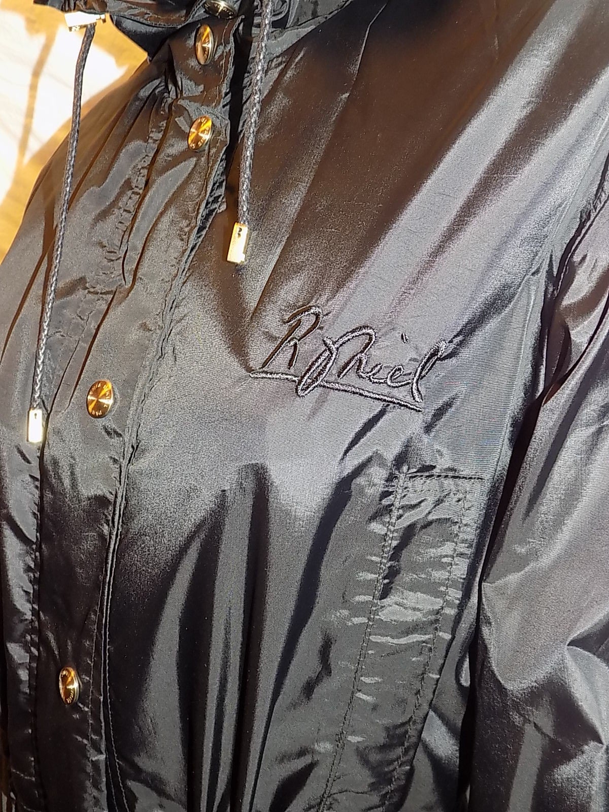 SONIA RYKIEL black nylon raincoat In New Condition In New York, NY