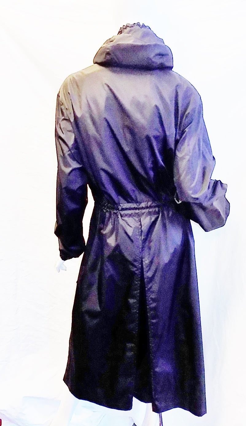 SONIA RYKIEL black nylon raincoat 1