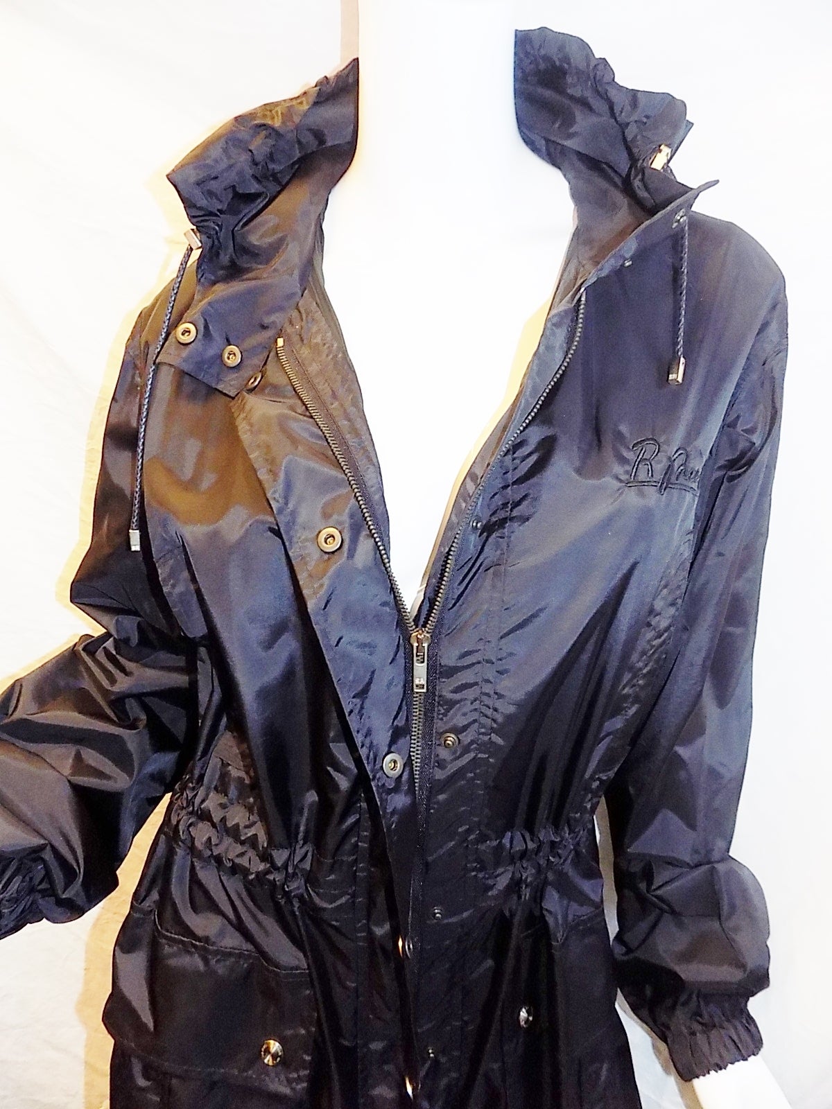 SONIA RYKIEL black nylon raincoat 2