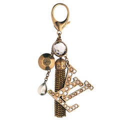 Louis Vuitton Caprice Key Ring / bag charm W Crystals and Tassle