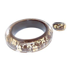 Louis Vuitton inclusion bangle bracelet anf Ring set
