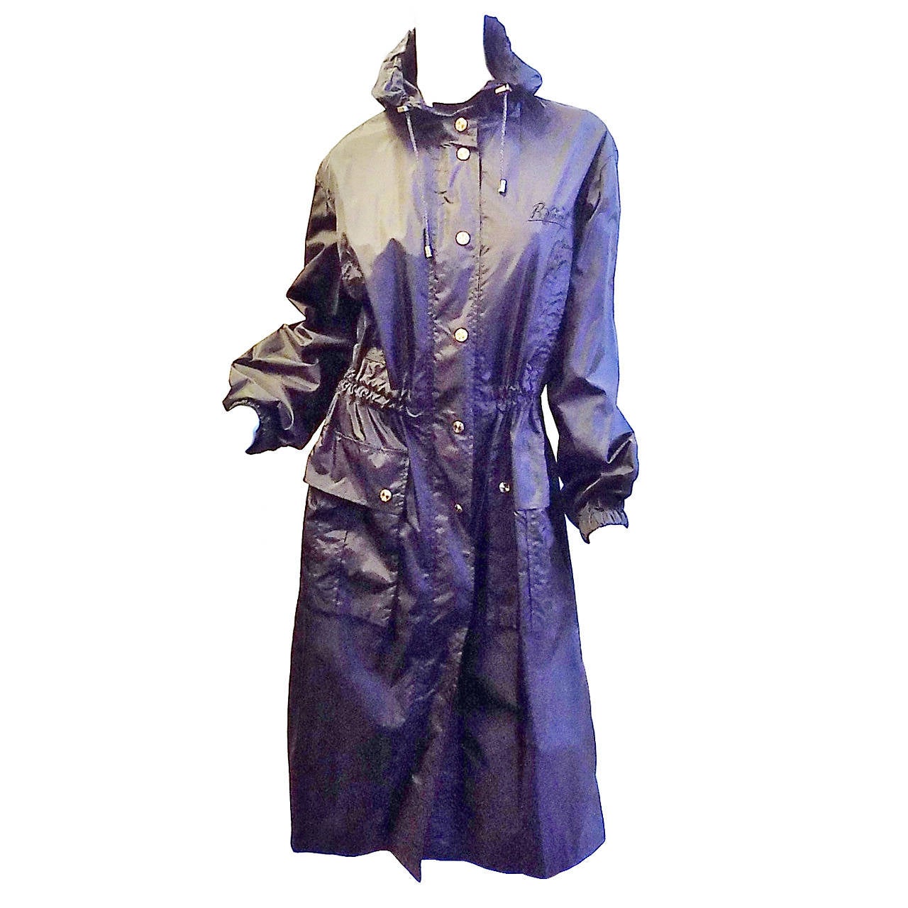 SONIA RYKIEL black nylon raincoat