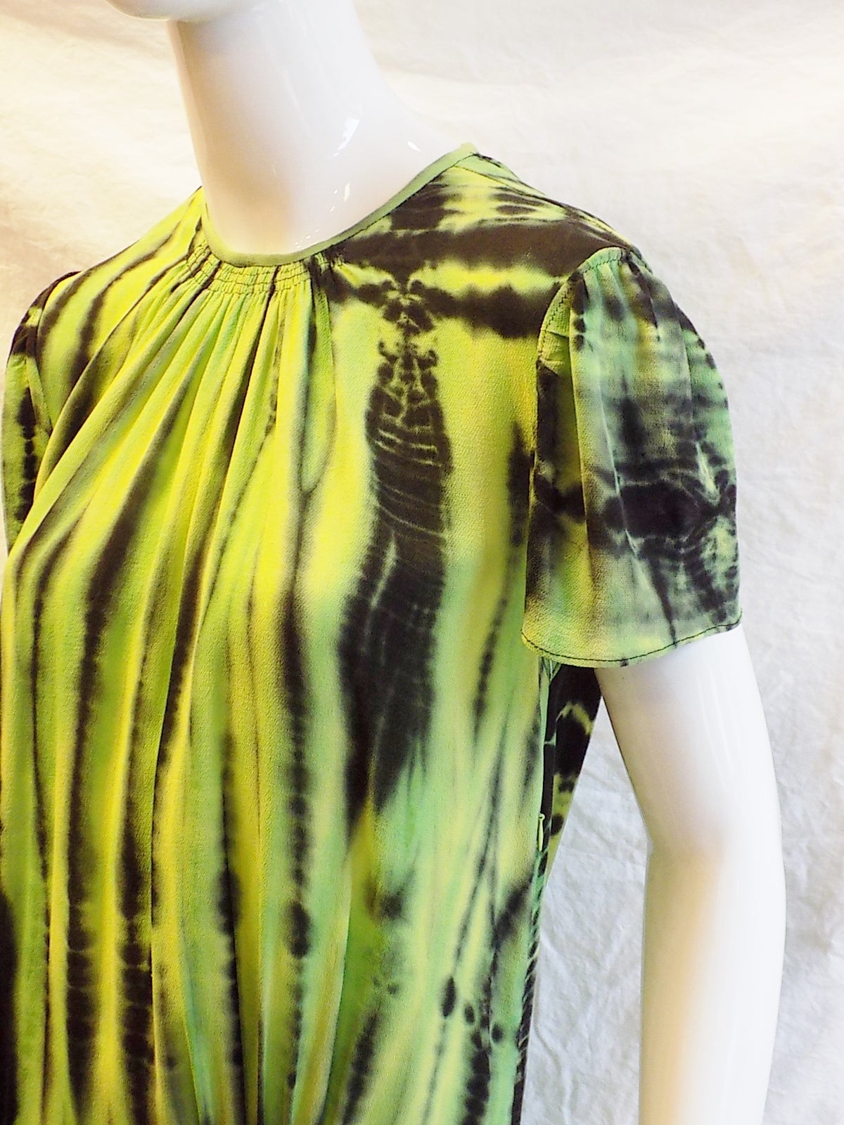 Proenza Schouler silk short sleeves  tie dye dress For Sale 1