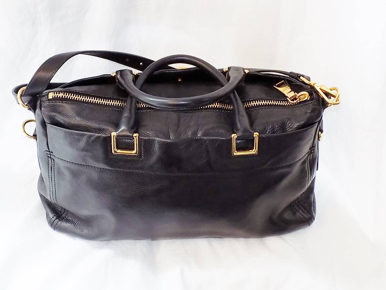 Women's PRADA Executive Black soft leather Tote Bag