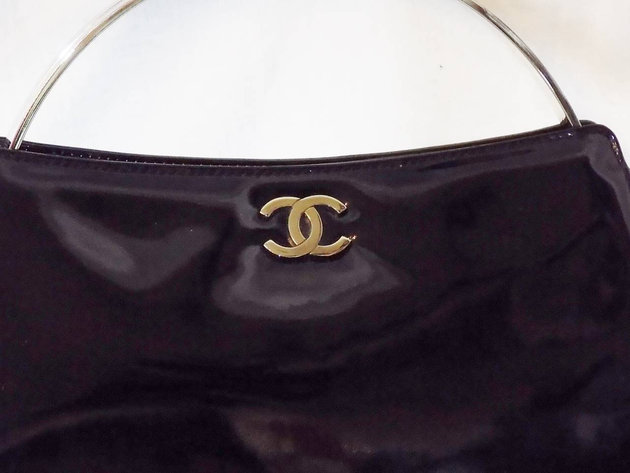 Chanel Vintage Patent Lether Dinner bag 2