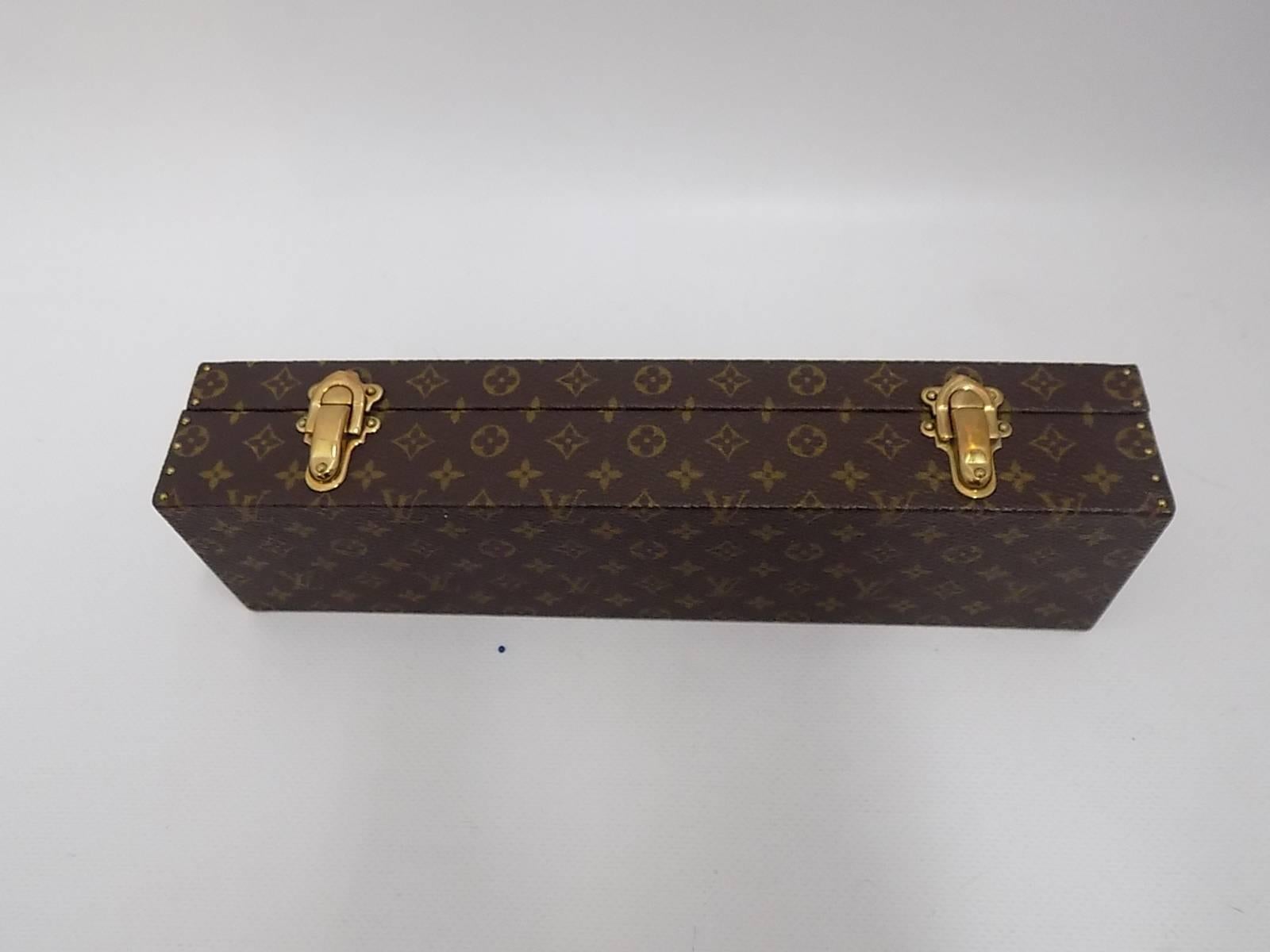Louis Vuitton  Vintage Monogram  hard sided Jewelry/ Watch Trunk Case  In Excellent Condition In New York, NY
