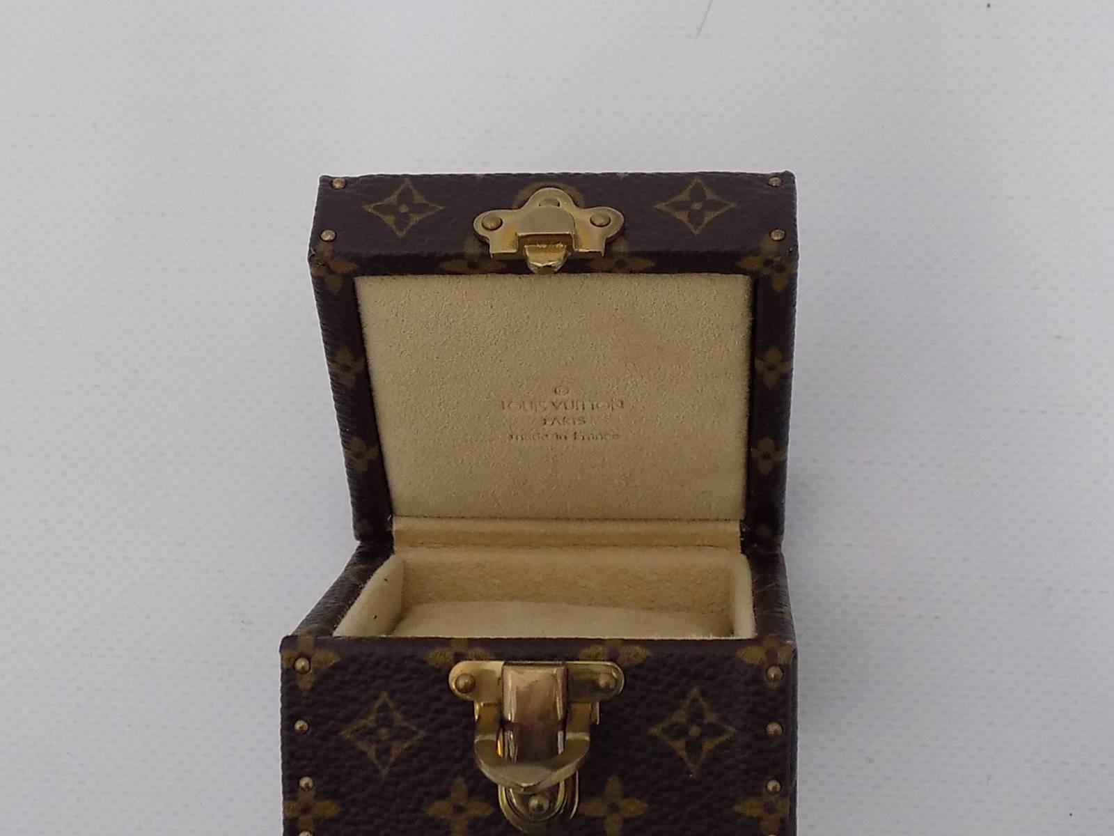 LOUIS VUITTON Monogram Ring Box Mini Trunk Case In Excellent Condition In New York, NY