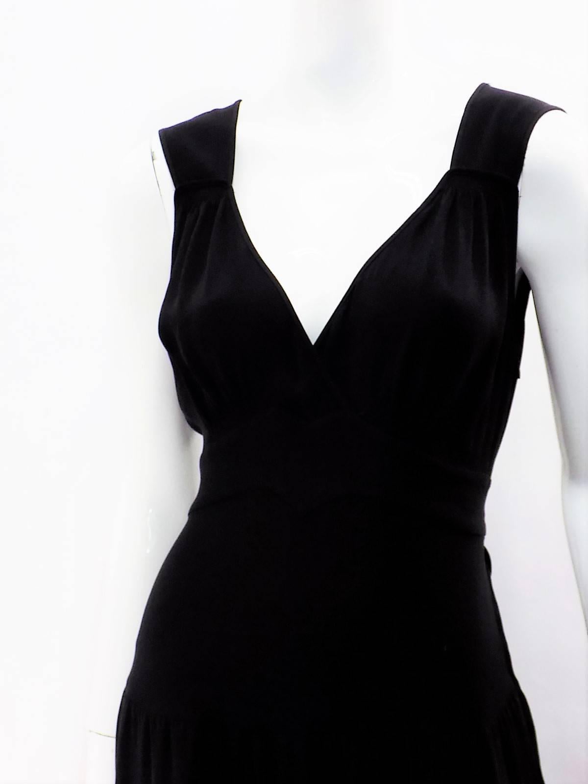 Balenciaga  Black  silk  Gown  1