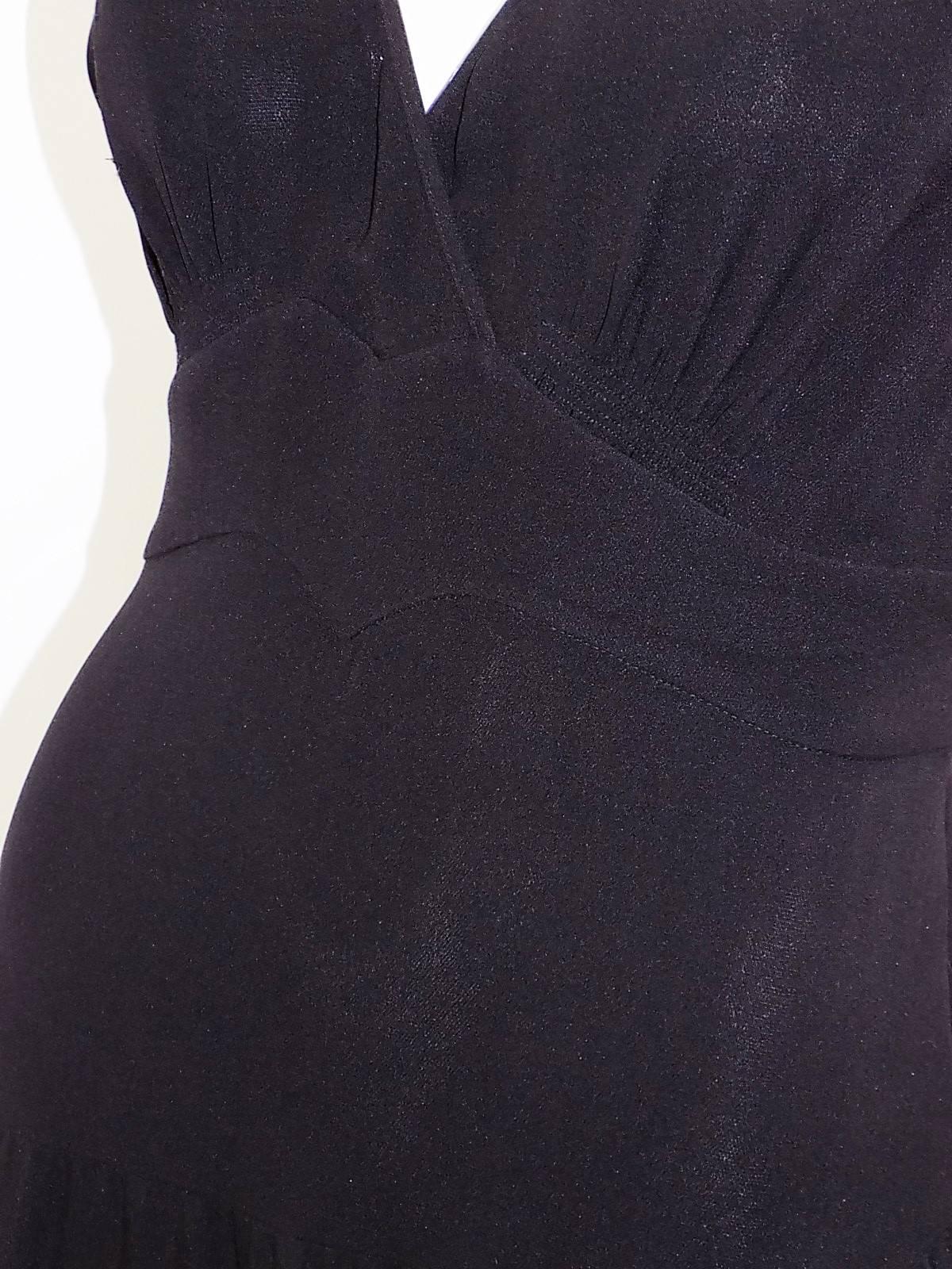 Balenciaga  Black  silk  Gown  2