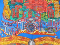 Hermès "L'Atlantide" scarf by Annie Faivre