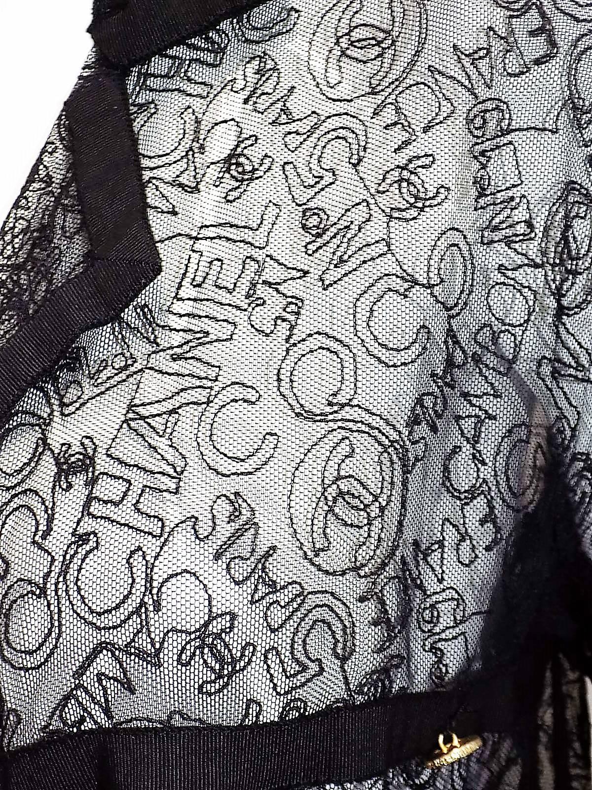 VERY RARE CHANEL embroidered logo lace jacket  3