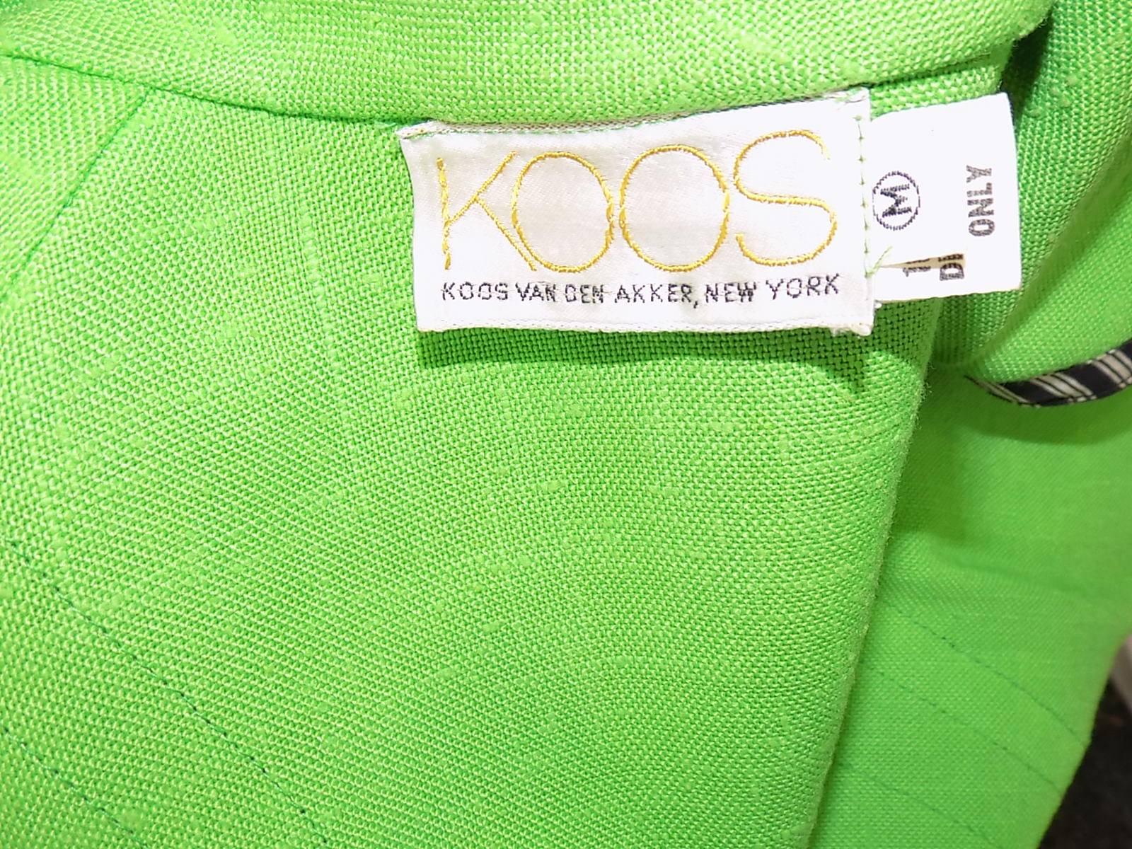 Koos Van Den Akker Vintage linen color block summer jacket  Fabulous! For Sale 4