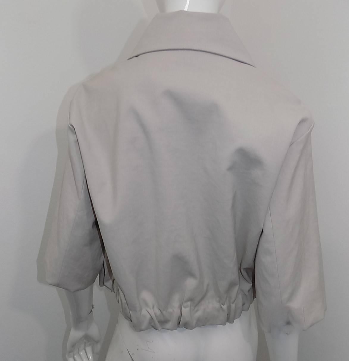 Chloe lite grey/ sand  summer rain jacket New! In New Condition In New York, NY