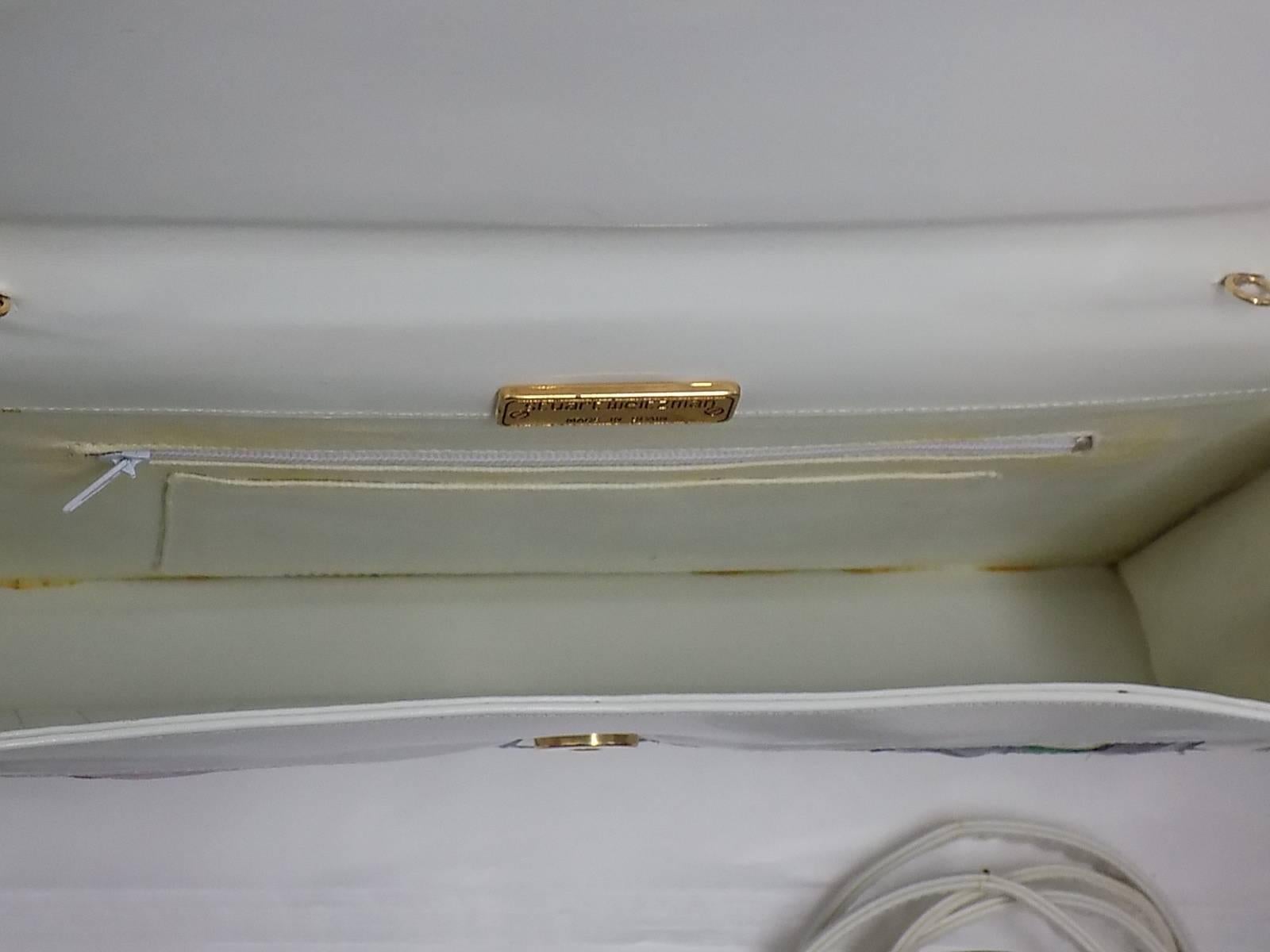 STUART WEITZMAN Art deco  vintage envelope clutch bag with shoulder strap 1