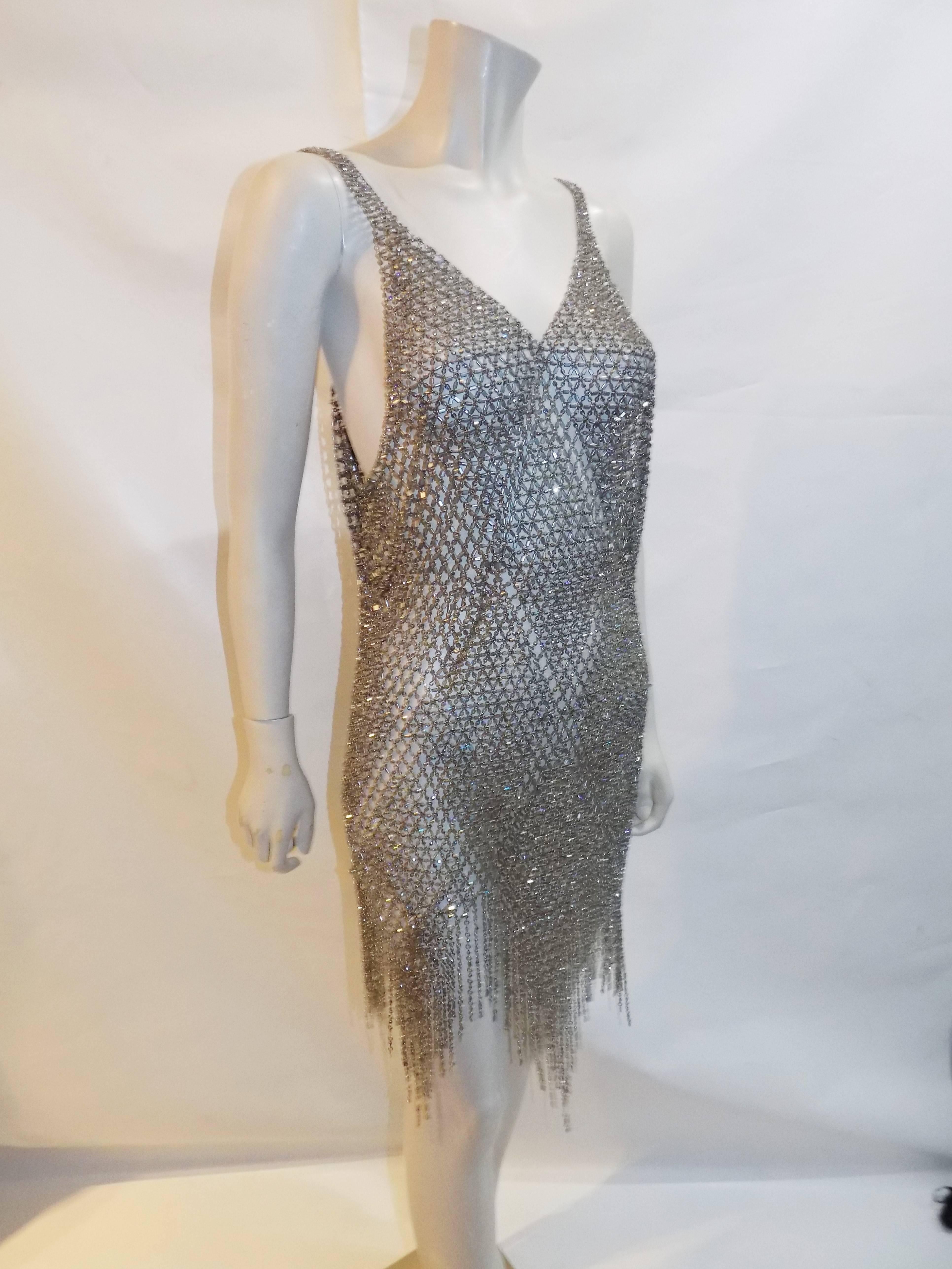 Women's Eugine Welsh masterpiece metal chainand beads dress 