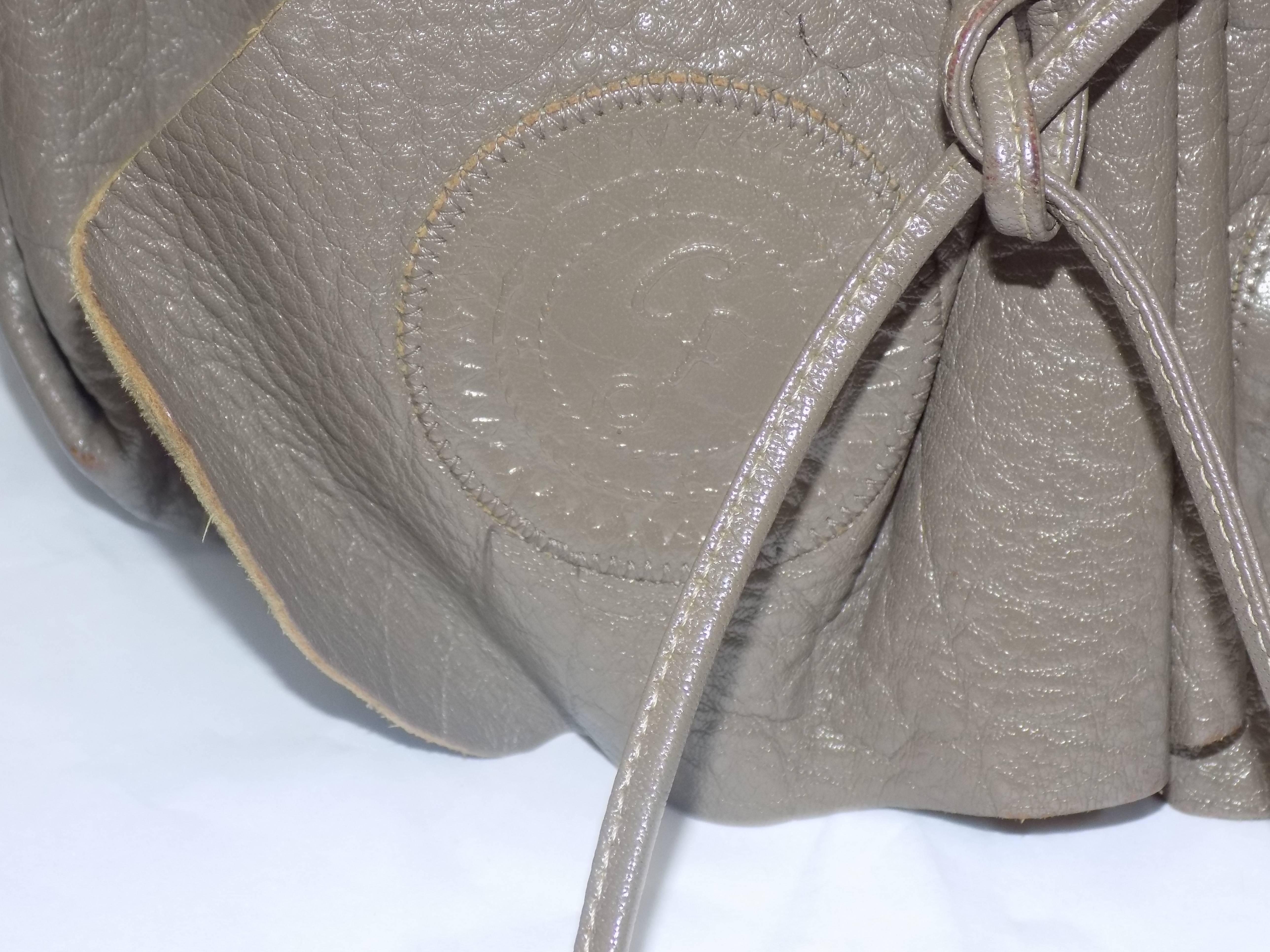 Women's or Men's Rare color Carlos Falchi's signature cross body drawstring large bag