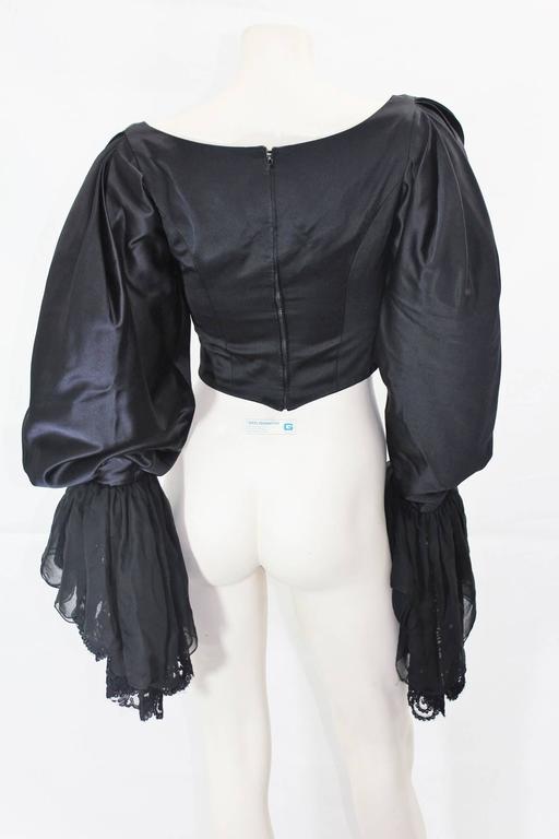Spectacular one of a kind renaissance Genny ORO Black Corset Blouse w ...
