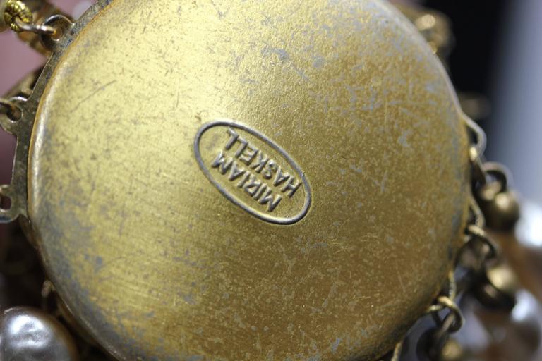 Vintage luxurious Miriam Haskell 5 strands long pearl Necklace at 1stDibs