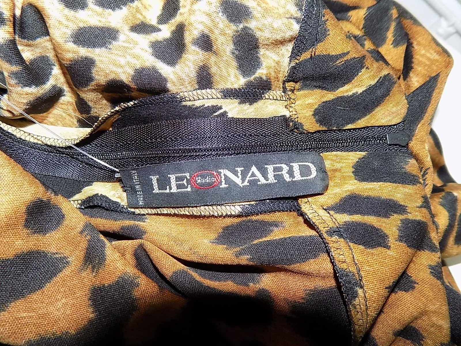 Leonard Vintage leopard print jersey dress with belt 4