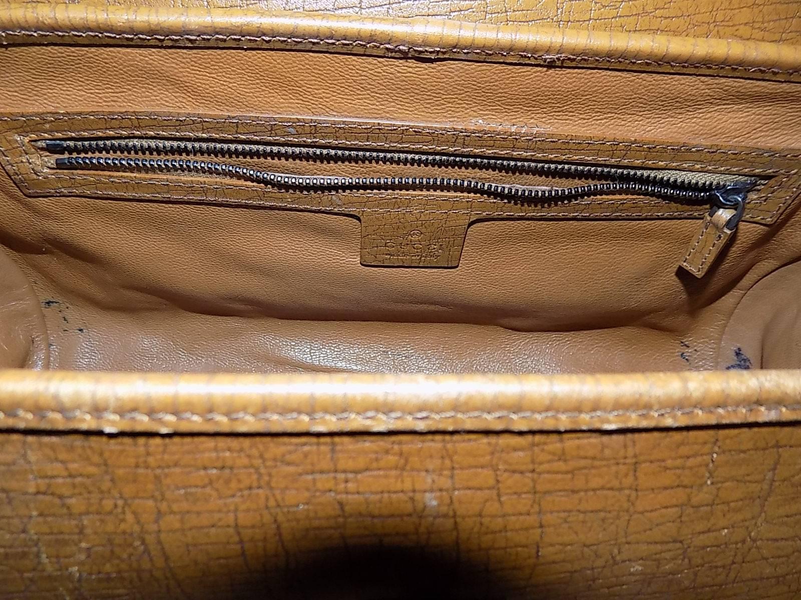 Brown distressed leather Gucci Bamboo Bullet Bag 3