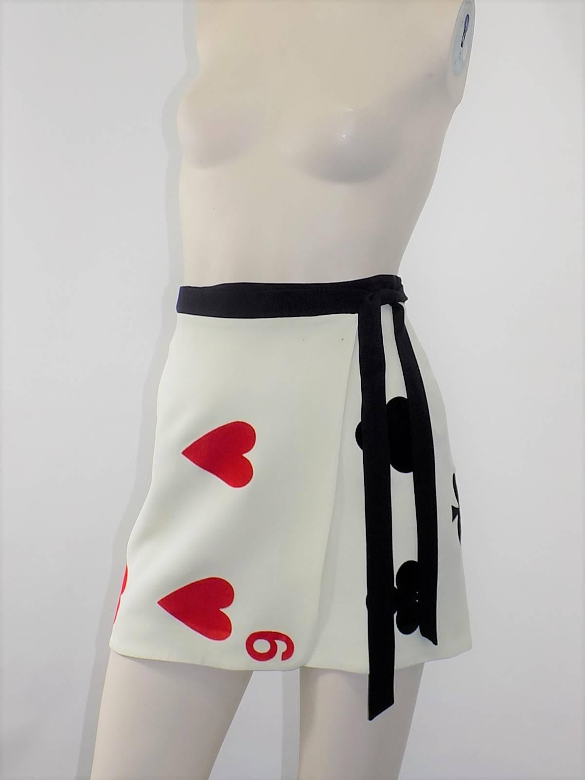 moschino deck of cards skirt