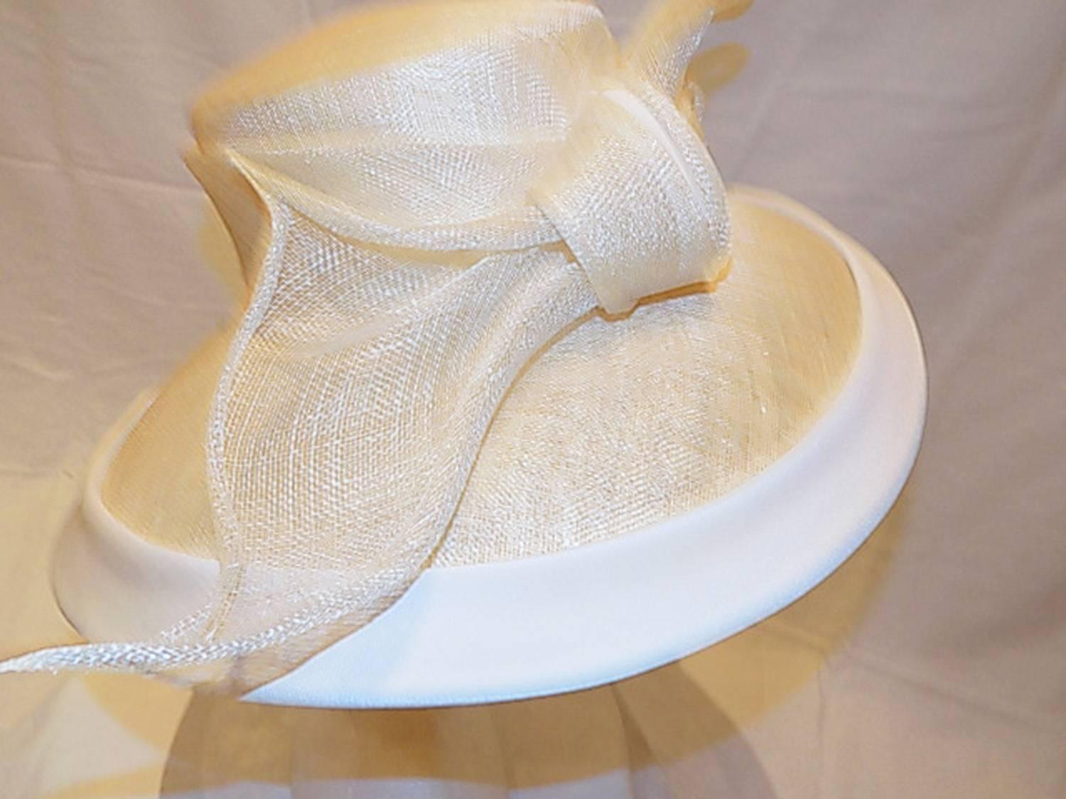 Sylvia Fletcher from James Lock & Co  silk trimmed  hat w signature twirl In New Condition In New York, NY