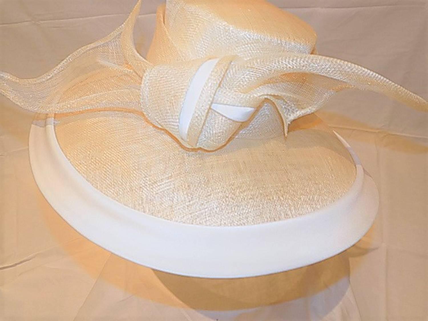 Women's Sylvia Fletcher from James Lock & Co  silk trimmed  hat w signature twirl