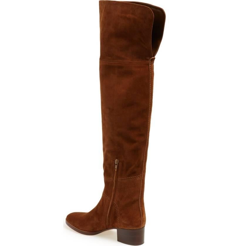Brand new in size 38  with price attached $1625. Sold out !
A statement over-the-knee boot with a throwback '70s vibe features Chloé's signature thick topstitching and a chunky, stacked heel.

    1 1/2" heel (size 38.5).
    23" boot