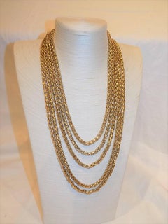 Yves Saint Laurent Vintage  multi chain Rope necklace