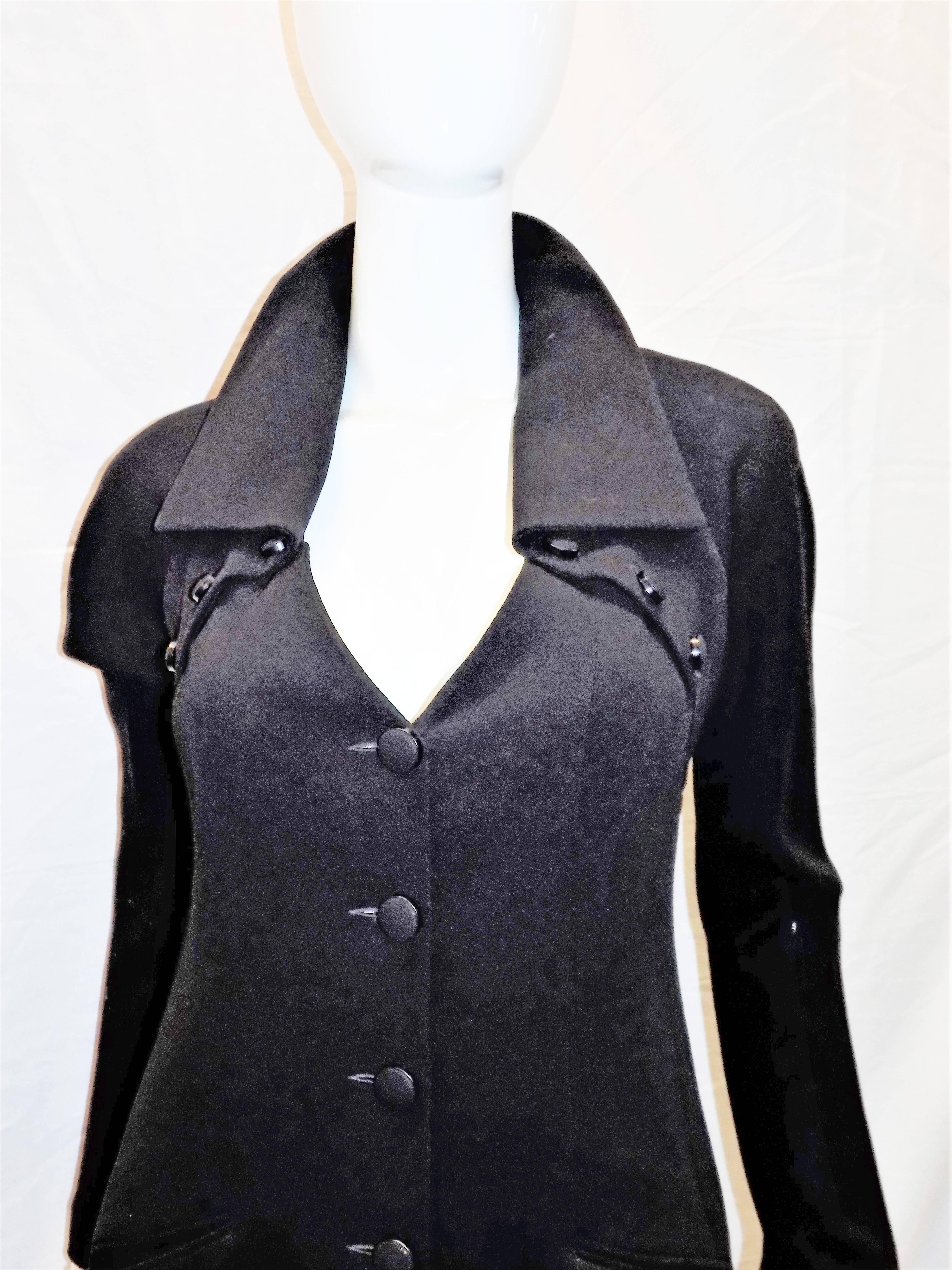 Black  Chloe by Karl Lagerfeld Vintage black skirt suit  For Sale