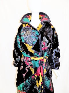 One of a kind Koos Van Den Akker Couture Mink and Patchwork Coat work of art!!