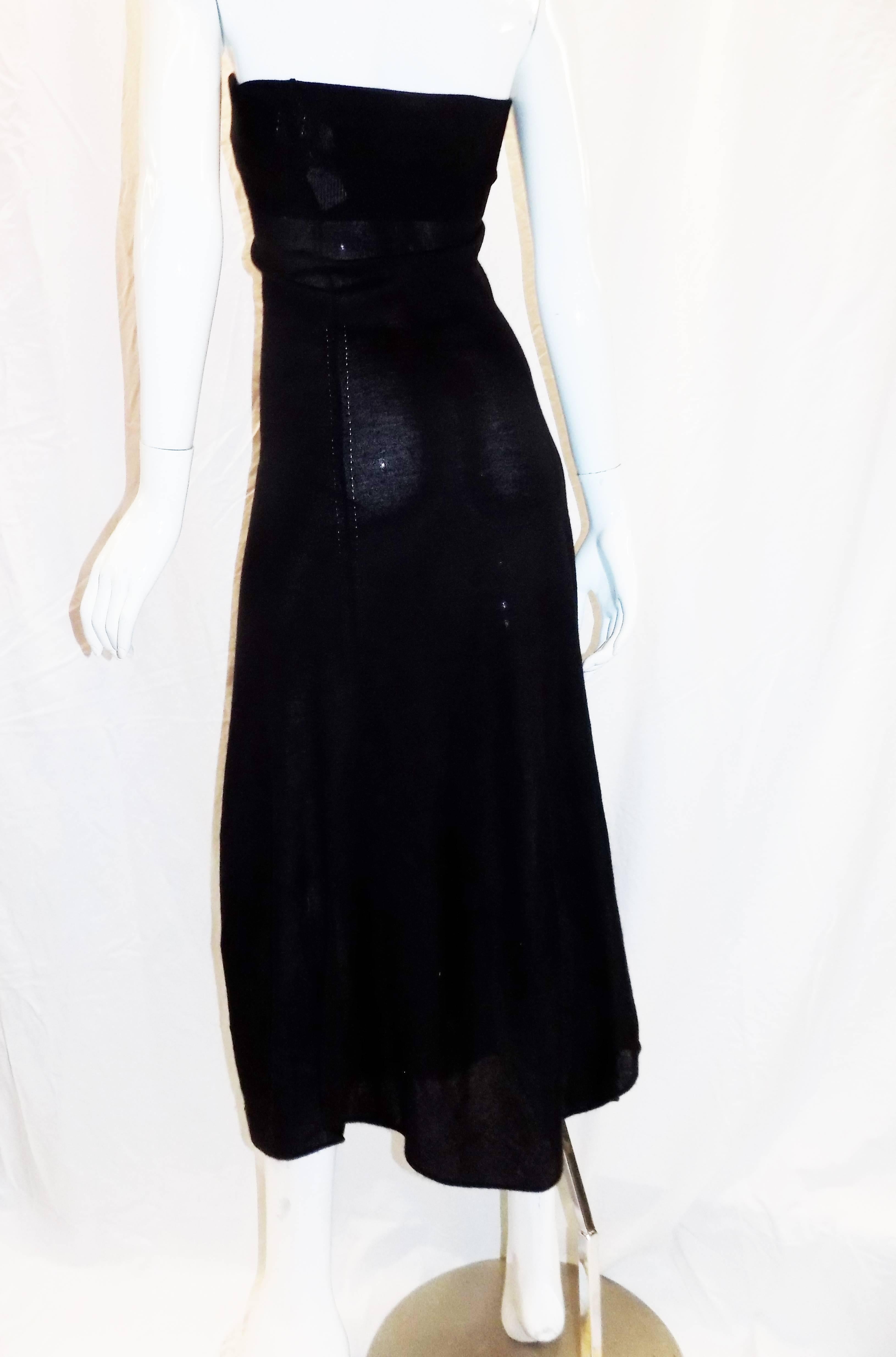 Women's or Men's  Yves Saint Laurent Cashmere and silk strapless maxi dress / skirt, 2010